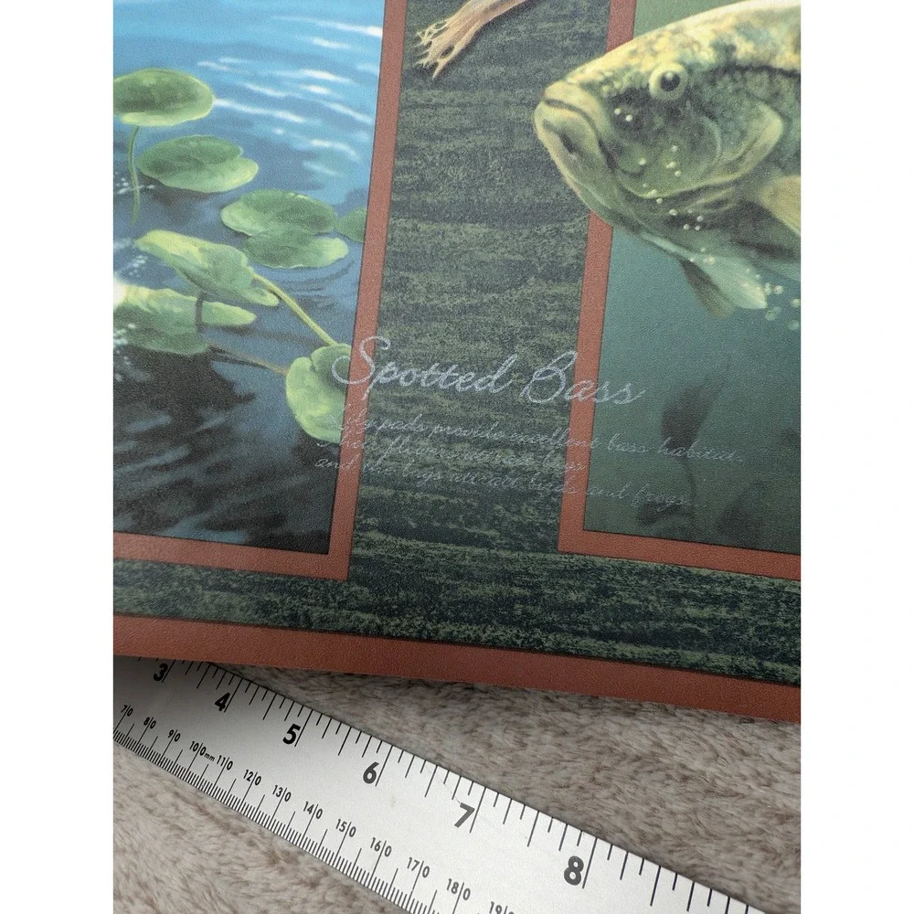 York Fishing Bass Lures Wall Border Prepasted 5 Yards JL1001B Green Brown